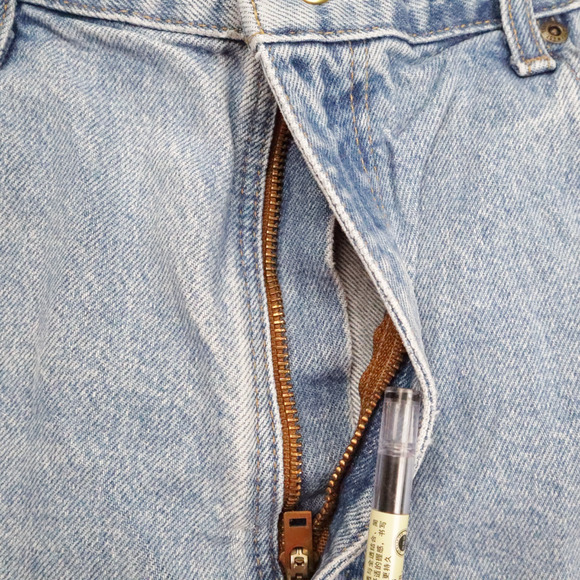 Vintage Carhartt Straight Traditional Fit 38x30 Light Wash Blue Denim Jeans - Picture 6 of 16